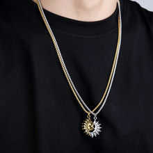 Unique Sun And Moon Matching Couple Necklaces In Titanium