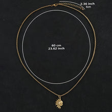 Unique Sun And Moon Matching Couple Necklaces In Titanium
