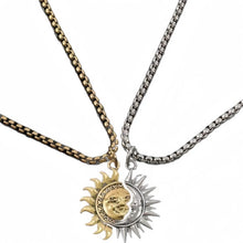 Unique Sun And Moon Matching Couple Necklaces In Titanium