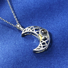 Personalized Magnetic Sun And Moon Photo Projection Couple Necklaces