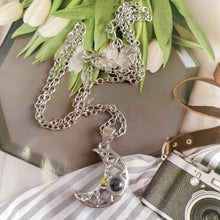 Personalized Magnetic Sun And Moon Photo Projection Couple Necklaces
