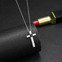Personalized Matching Cross Photo Projection Necklaces For Couples
