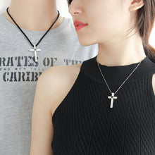 Personalized Matching Cross Photo Projection Necklaces For Couples