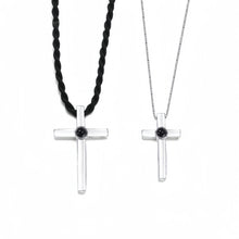 Personalized Matching Cross Photo Projection Necklaces For Couples