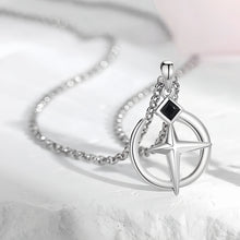 Unique Cross Star Matching Heart Couple Necklaces In Sterling Silver