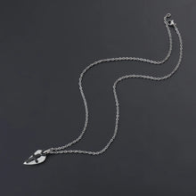 Engravable Cross Matching Heart Couples Necklaces In Titanium