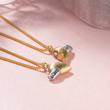 Engravable Magnetic Broken Heart Necklace For Couples In Titanium