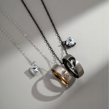 I Love You In 100 Languages Matching Heart Projection Couple Necklaces
