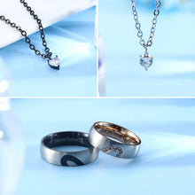 I Love You In 100 Languages Matching Heart Projection Couple Necklaces