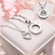 Unique Heart Lock And Key Necklace For Couples In Sterling Silver