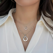 Unique Heart Lock And Key Necklace For Couples In Sterling Silver