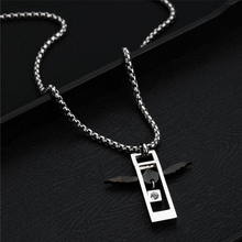 Engravable Angel And Demon Heart Cross Couple Necklaces In Titanium