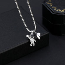 To The Moon And Back Magnetic Heart Projection Couple Necklaces