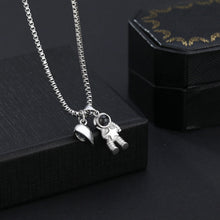 To The Moon And Back Magnetic Heart Projection Couple Necklaces
