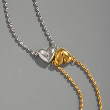 Magnetic Heart Necklaces For Couples In Titanium