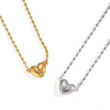 Magnetic Heart Necklaces For Couples In Titanium