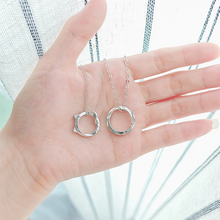 Engravable Cute Cat Magnetic Heart Infinity Silver Couple Necklaces