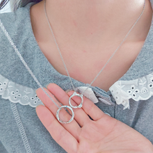 Engravable Cute Cat Magnetic Heart Infinity Silver Couple Necklaces