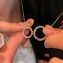 Engravable Forever Magnetic Heart Infinity Silver Couple Necklaces