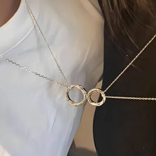 Engravable Forever Magnetic Heart Infinity Silver Couple Necklaces