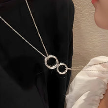Engravable Forever Magnetic Heart Infinity Silver Couple Necklaces
