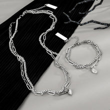 Engravable Magnetic Heart Double Cuban Chain Couples Necklaces