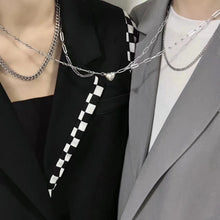 Engravable Magnetic Heart Double Cuban Chain Couples Necklaces