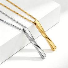 Engravable Matching Infinity Bar Necklaces For Couples In Titanium