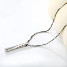 Engravable Matching Infinity Bar Necklaces For Couples In Titanium