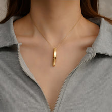 Engravable Matching Infinity Bar Necklaces For Couples In Titanium