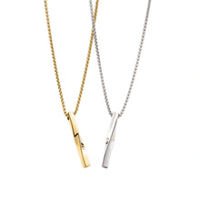 Engravable Matching Infinity Bar Necklaces For Couples In Titanium