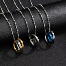 Infinity Interlocking Necklaces For Couples In Titanium