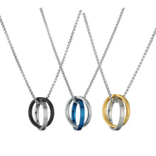 Infinity Interlocking Necklaces For Couples In Titanium