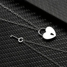 Unique Heart Lock And Key Necklaces For Couples In Titanium