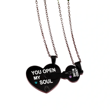 Engravable Black Lock And Key Necklaces For Couples In Titanium