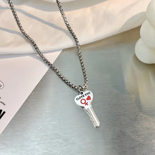 Lock And Key Magnetic Heart Necklaces For Couples In Titanium