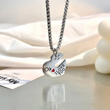 Lock And Key Magnetic Heart Necklaces For Couples In Titanium