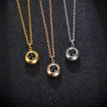 Personalized Photo Projection Necklaces For Couples In Titanium
