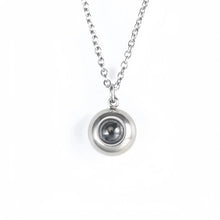 Personalized Photo Projection Necklaces For Couples In Titanium