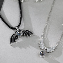 Personalized Angel And Demon Photo Projection Couple Necklaces