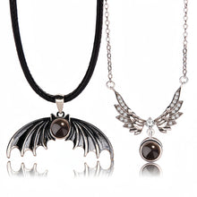 Personalized Angel And Demon Photo Projection Couple Necklaces