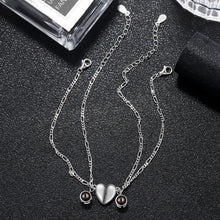 Personalized Matching Heart Photo Projection Couple Necklaces