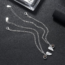 Personalized Matching Heart Photo Projection Couple Necklaces