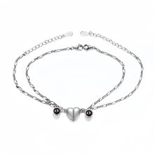 Personalized Matching Heart Photo Projection Couple Necklaces