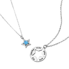 You Are My Lucky Star Matching Couple Necklaces In Sterling Silver
