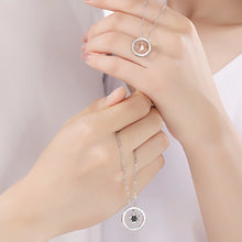 You Light My Life Sun And Moon Matching Silver Couple Necklaces