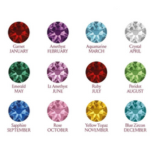 Personalized Couple Name Bar Birthstone Necklaces In Titanium