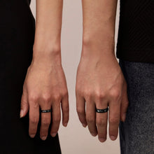 Black And Rose Her King His Queen Couple Rings Set In Titanium Steel