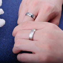 Black And Rose Matching Heart Rings For Couples In Titanium Steel - CoupleSets