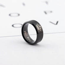 Black King Queen Rings For Couples In Titanium Steel - CoupleSets